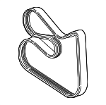 11287520072 - Belts &amp; Cooling: Serpentine Belt for BMW Image