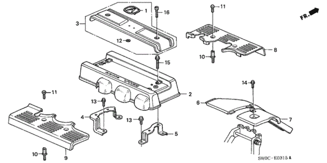 Intake Manifold Cover for 2004 Acura NSX #0