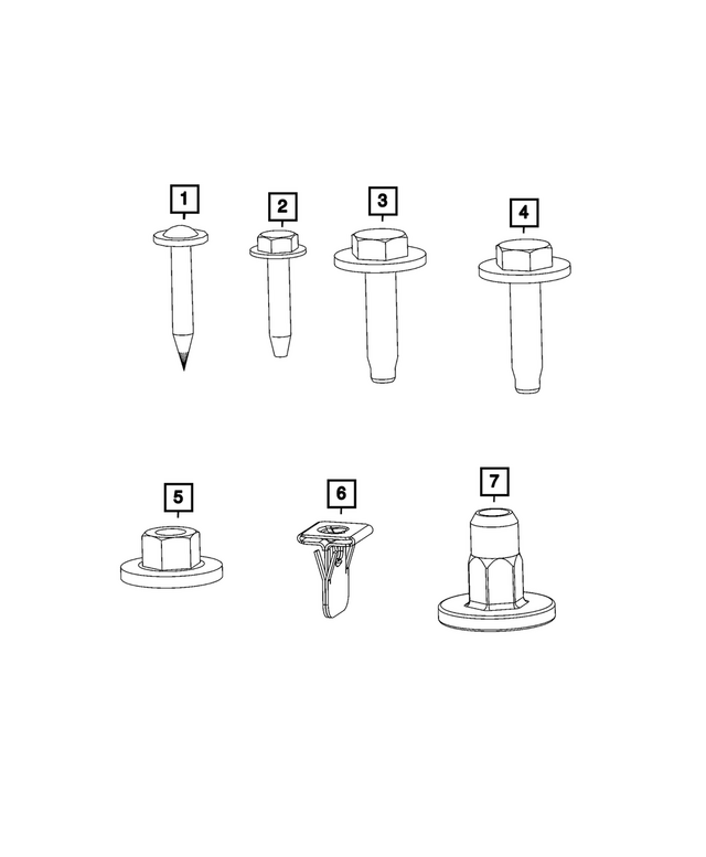6513135AA - Body Sheet Metal Except Doors: Rivet Nut for Mopar Image image