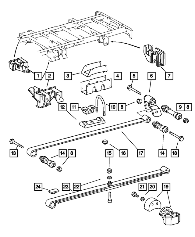 5118777AA - Rear Suspension: Rear Spring U-bolt Plate for Mopar Image