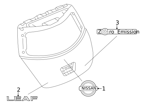 Exterior Trim - Lift Gate for 2011 Nissan LEAF #0