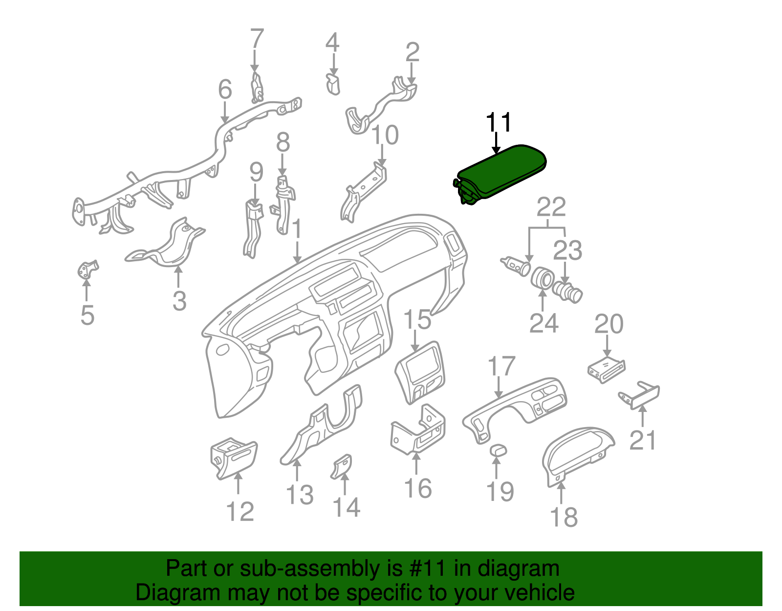 Passenger Inflator Module - Nissan (K8515-9Z410)