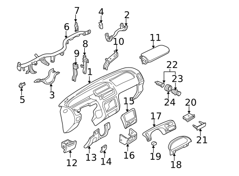 Instrument Panel for 2000 Nissan Frontier #0