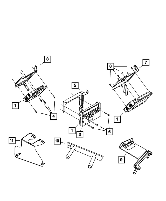 5187120AB - Electrical: Control Module Stud Plate for Mopar Image image