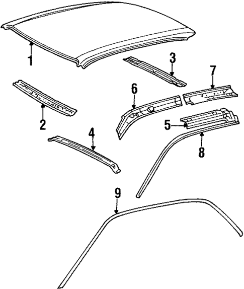 Exterior Trim - Roof for 1997 Toyota Tercel #0