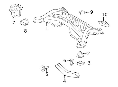 Suspension Mounting for 1999 Lexus RX300 #2