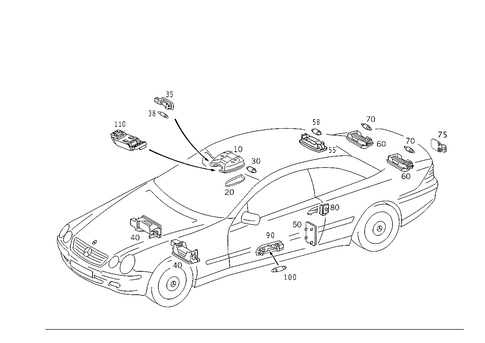 Interior Lamps for 1999 Mercedes-Benz CL500 #0