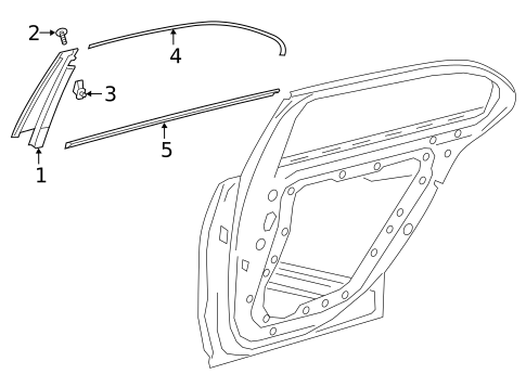 Exterior Trim - Rear Door for 2021 Mercedes-Benz A 35 AMG&reg; #0