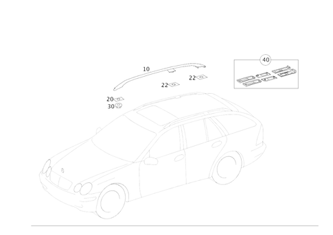 Roof Railing for 2005 Mercedes-Benz C240 #0
