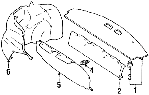 Interior Trim - Rear Body for 2001 Chevrolet Metro #0