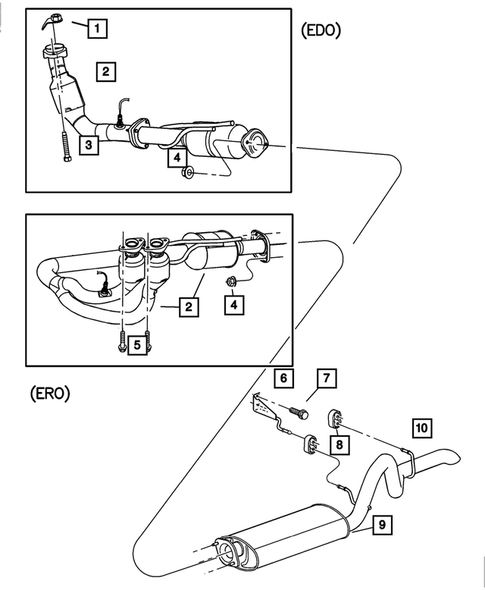 Exhaust System for 2004 Jeep Wrangler #0