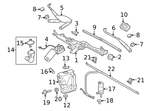 Wiper & Washer Components for 2011 Mercedes-Benz SL 550 #0