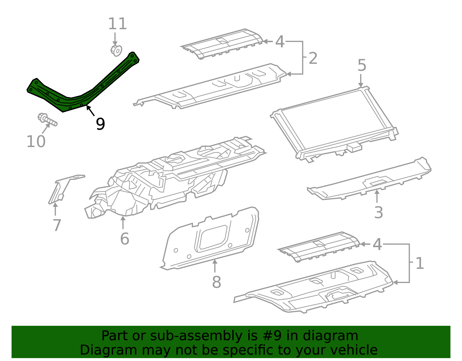 64241-33070 - Partition Panel Bracket For 2019-2025 Lexus | Lexus OE Parts
