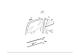 2207350525 - Rear Doors: Window Guide Rail for Mercedes-Benz: S430, S55 AMG Image