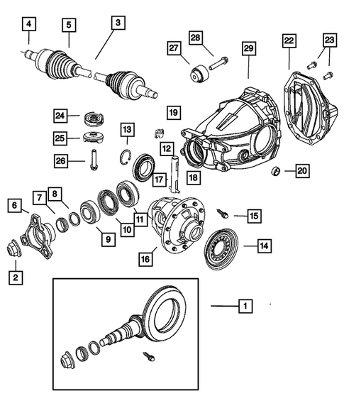 Differential and Housing for 2005 Dodge Magnum #1