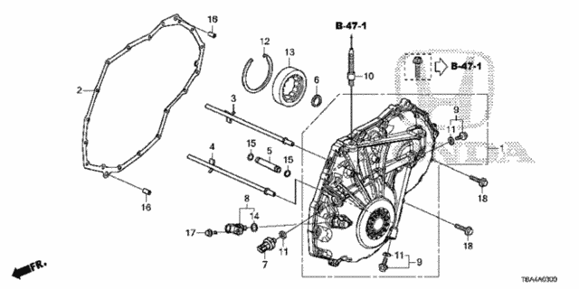 AT Left Side Cover (1.5L) for 2016 Honda Civic #0