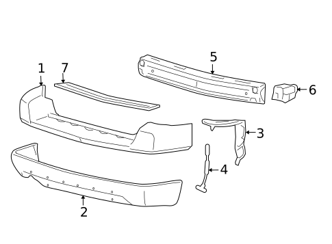 Bumper & Components - Rear for 2005 Ford Freestyle #0