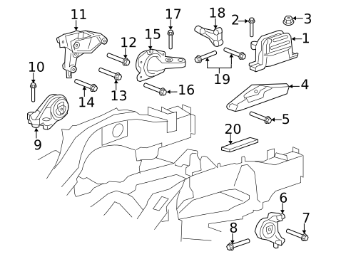 Mounts for 2010 GMC Terrain #0