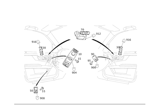 Switch in Front Door Trim for 2013 Mercedes-Benz GLK350 #0