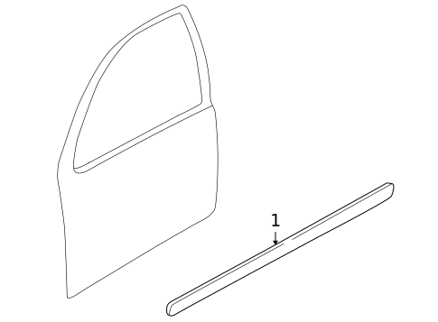 Exterior Trim - Front Door for 2005 Volkswagen Golf #0