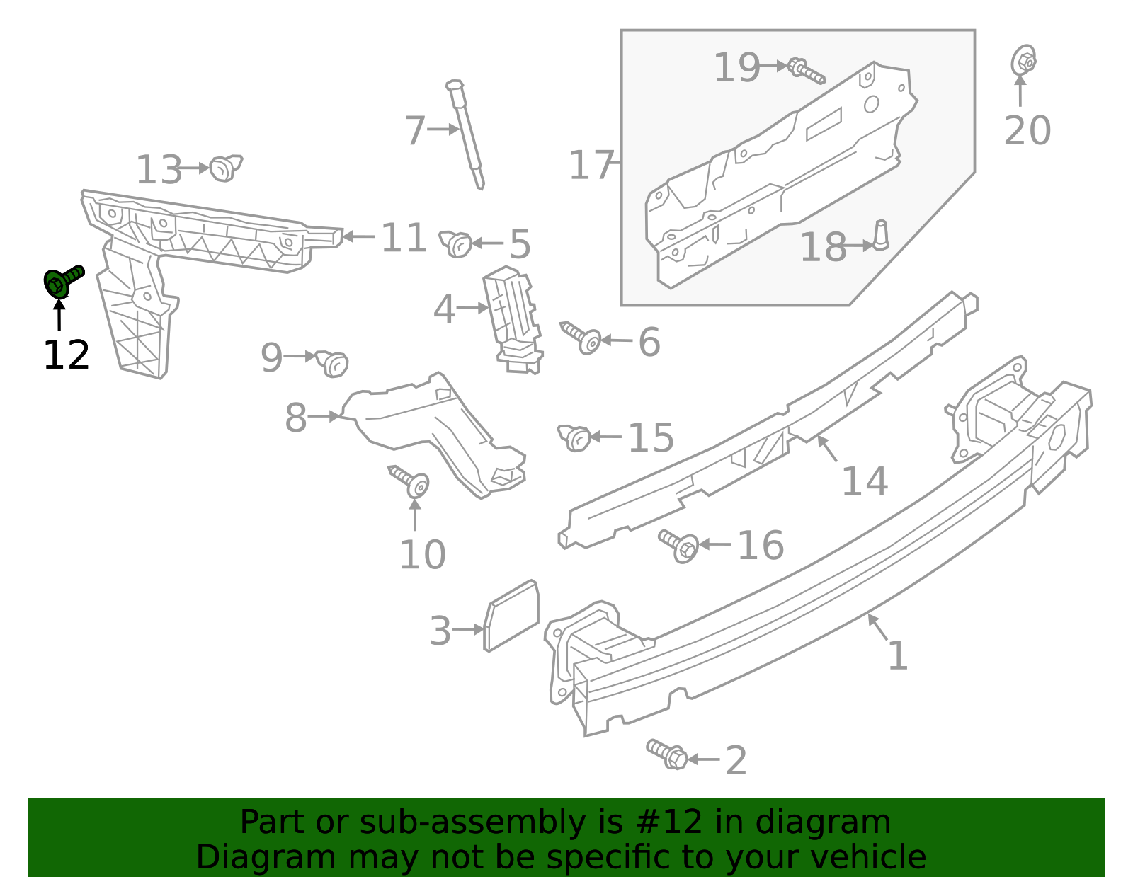 2015-2025 Audi Bumper Cover Mount Bolt WHT-005-271 | Audi USA Parts