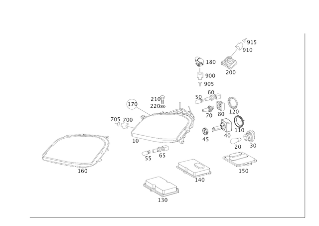 164820445964 - Electrical System: Lamp Unit for Mercedes-Benz: GL320, GL550 Image image