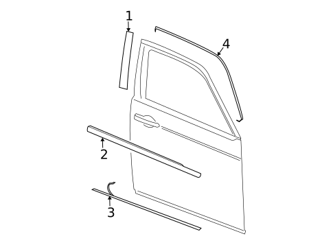 Exterior Trim - Front Door for 2005 Chrysler 300 #0
