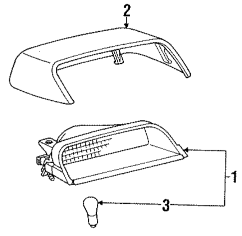 High Mounted Stop Lamp for 1991 Lexus ES250 #0