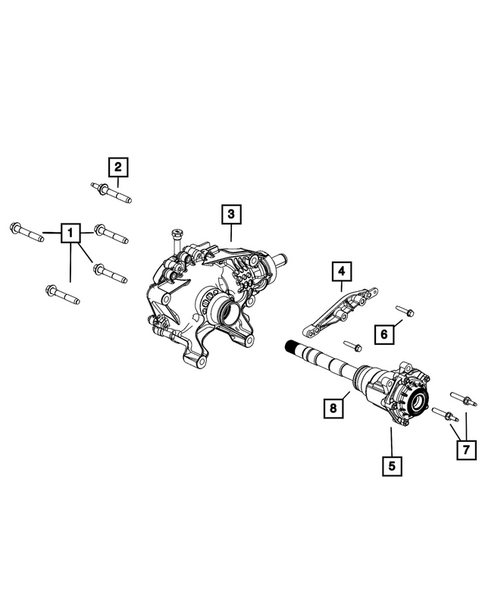 Front Axle: Housing, Differential and Vent for 2025 Jeep Grand Cherokee #0