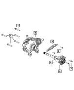 68425904AA - Differential and Drive Line: Support Front Bracket for Jeep: Grand Cherokee Image