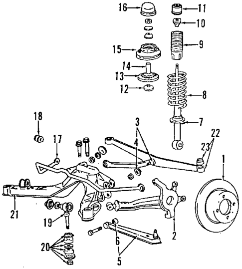 Rear Suspension for 1992 Mitsubishi Eclipse #0