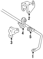 25558135 - Suspension: Stabilizer Bar for Buick: LeSabre | Oldsmobile: 88, LSS | Pontiac: Bonneville Image