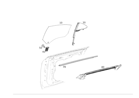 Rear Door Windows for 2016 Mercedes-Benz CLA250 #0