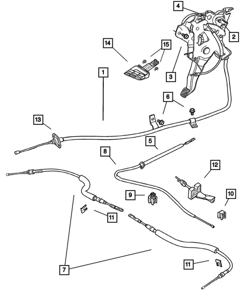 Parking Brake Lever and Cables for 2002 Dodge Intrepid #0