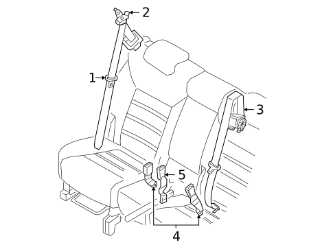 Second Row Seat Belts for 2025 Kia Sorento #1