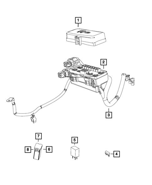 Power Distribution Center, Fuse Block, Junction Block, Relays and Fuses for 2013 Ram 2500 #1