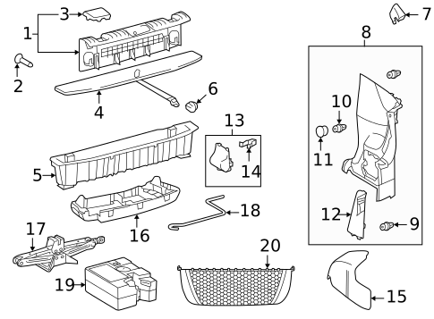 Interior Trim - Rear Body for 2015 Scion iQ #0