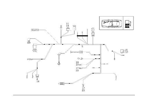 Wiring Harness for Fuel Cut-Off after Crash Signal for 1998 Mercedes-Benz E430 #0