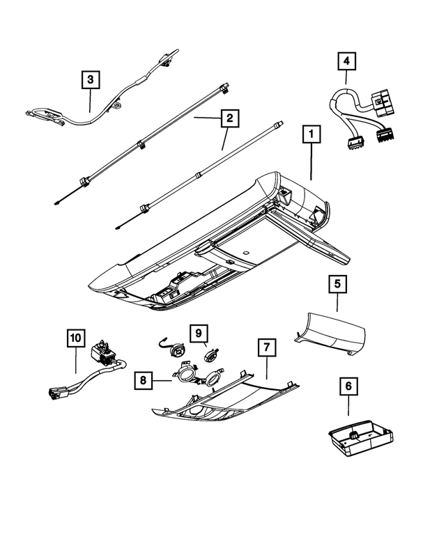 1LU21DW1AA - Interior Trim: Console End Cap for Chrysler: Town &amp; Country | Dodge: Grand Caravan Image
