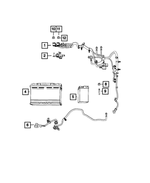 Battery, Battery Tray and Cables for 2023 Jeep Gladiator #4