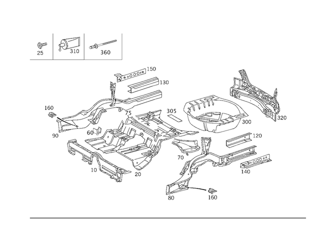 2206110111 - Substructure: Cover Plate for Mercedes-Benz Image image