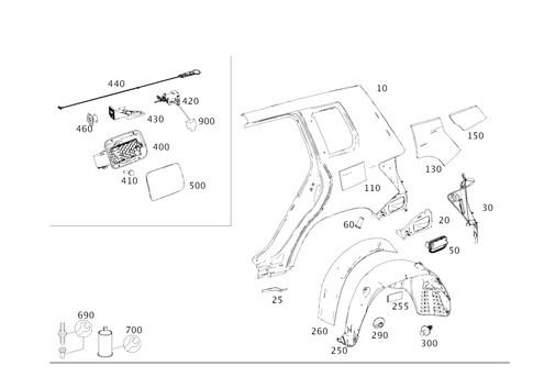 Rear Fender for 2014 Mercedes-Benz GLK250 #0