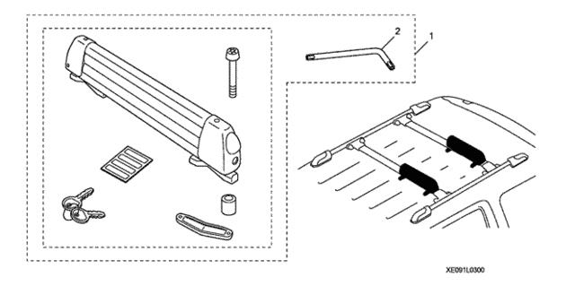 Ski Attachment (2) for 2012 Honda Ridgeline #0