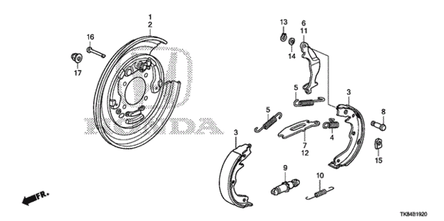 Parking Brake Shoe for 2011 Honda Odyssey #0