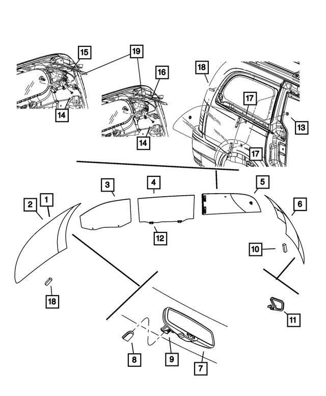 68035412AA - : Shipping Assembly - 30 Lite Glass Windshield for Mopar Image