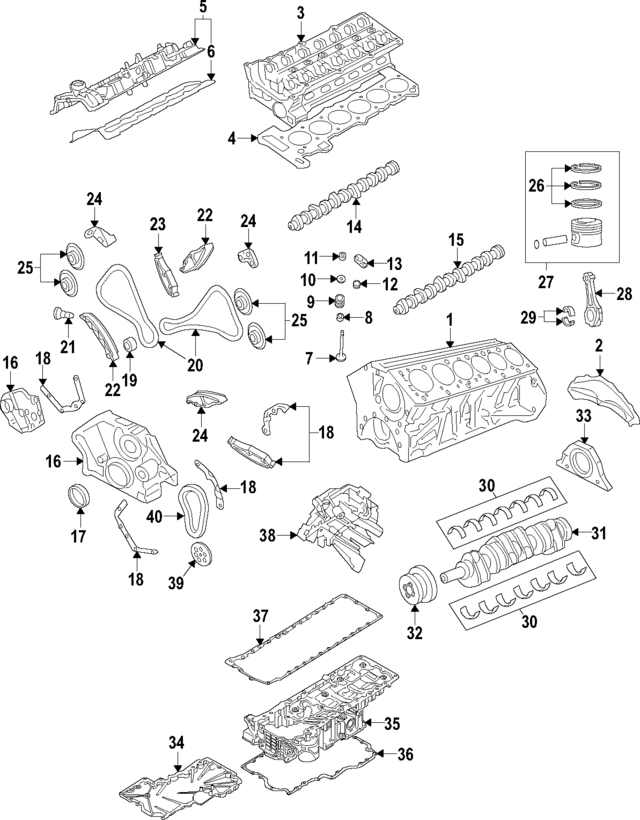 11148483793 - Engine: Rear Cover for BMW Image