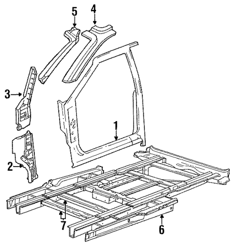 Hinge Pillar for 1988 Dodge Caravan #0
