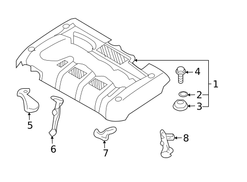 Engine Appearance Cover for 2004 Hyundai Tiburon #0