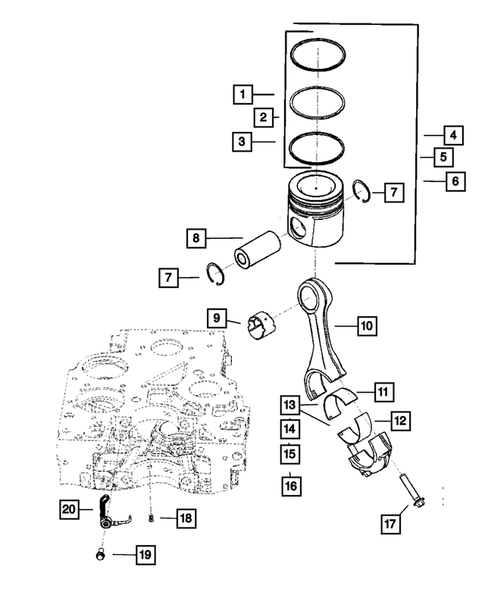 Crankshaft, Piston and Torque Converter for 2007 Dodge Ram 2500 #2