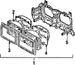 84002GA400 - Electrical: Headlamp Assembly for Subaru: DL, GL, GL-10, RX Image